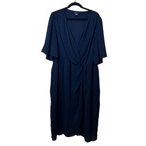 CITY CHIC Twist Love Chiffon Dress Size L